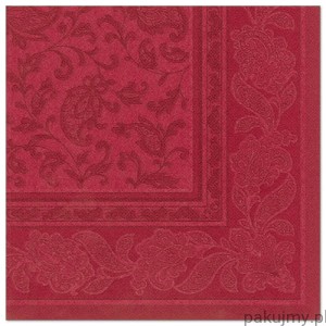 Serwetki "ROYAL Collection Ornaments", 20 szt.  40 cm x 40 cm,bordowe