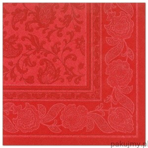 Serwetki "ROYAL Collection Ornaments", 20 szt.  40 cm x 40 cm, czerwone 