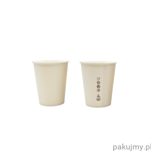 Kubek papierowy 180ml, biały, okrągły, średnica  6,5cm, PLASTIC FREE 50 szt. 