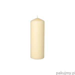 Świeczka pieńkowa śr. 7,5 cm, wys. 28 cm, 1 szt  Kremowy 